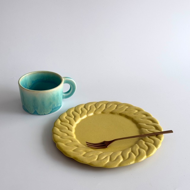 NAOKO HATA CERAMICS  Chain dish- S-yellow