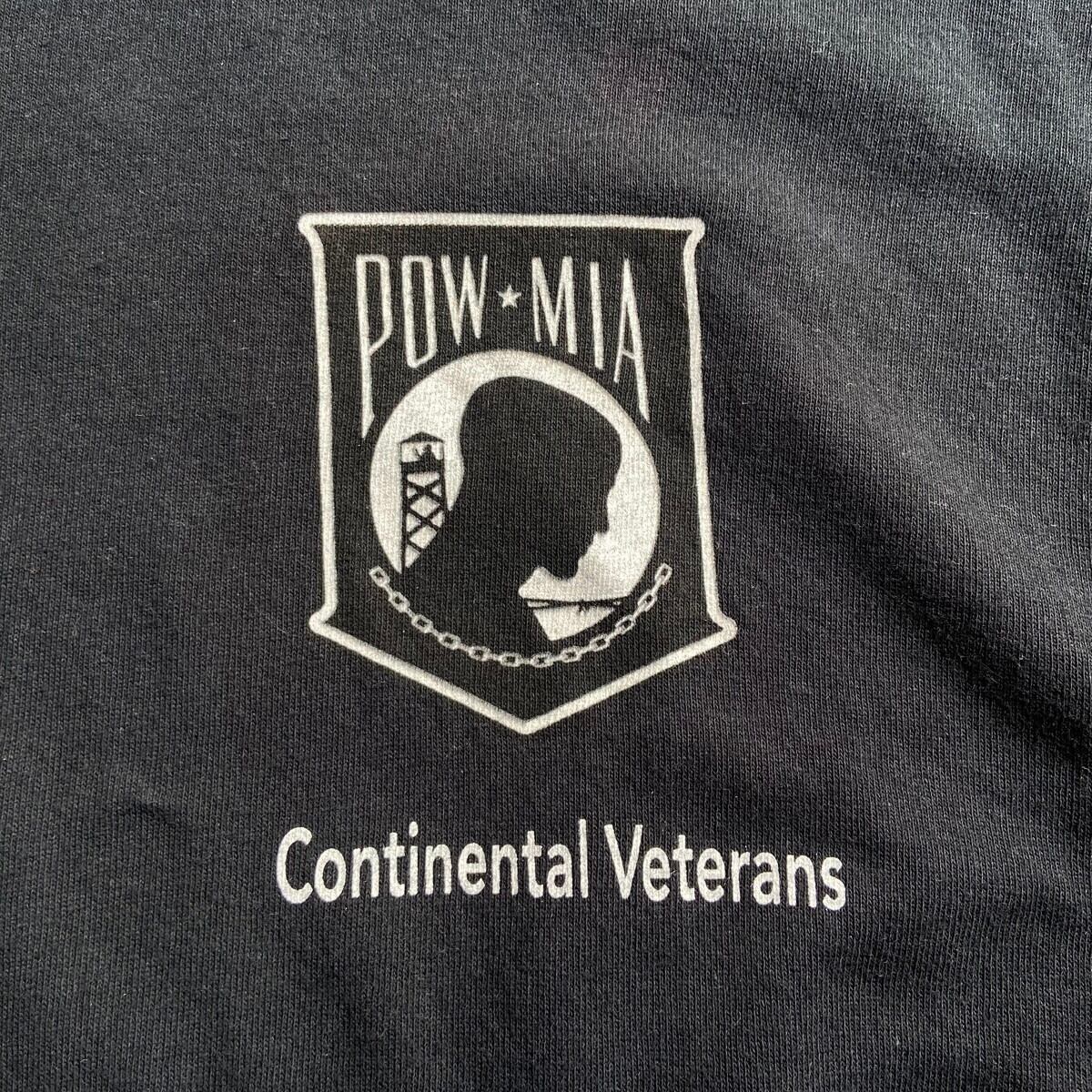 新入荷SALE対象外】POW MIA ベトナム戦争 両面 プリントTシャツ メンズL 古着 ブラック 黒 【Tシャツ】【SS2207-30】 cave 古着屋【公式】古着通販サイト POW MIA 両面プリントTシャツ ベトナム戦争 イーグル Tシャツ グレー