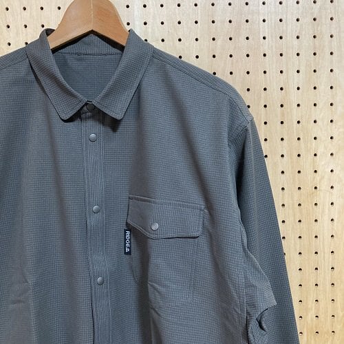 RIDGE MOUNTAIN GEAR　Poly Basic Long Sleeve Shirt　リッジマウンテンギア　 ベーシックなデザインの長袖シャツ　メンズ / レディース   MEGURU powered by BASE