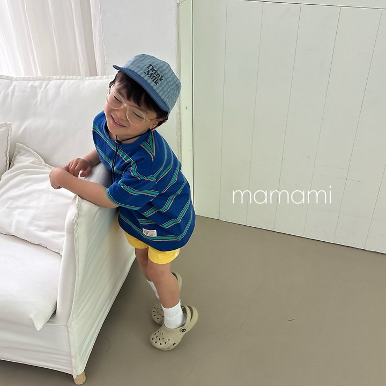 [mamami] Sun Multi Striped Tee / [마마미] 썬멀티단가라티