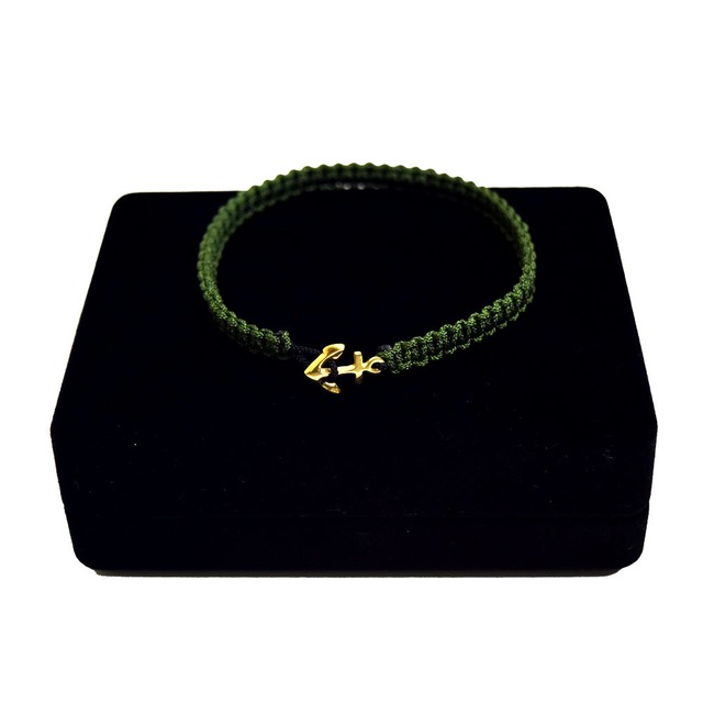 【無料ギフト包装/送料無料/限定】K18 Gold Premium Anchor Bracelet / Anklet Military【品番 17S2010】