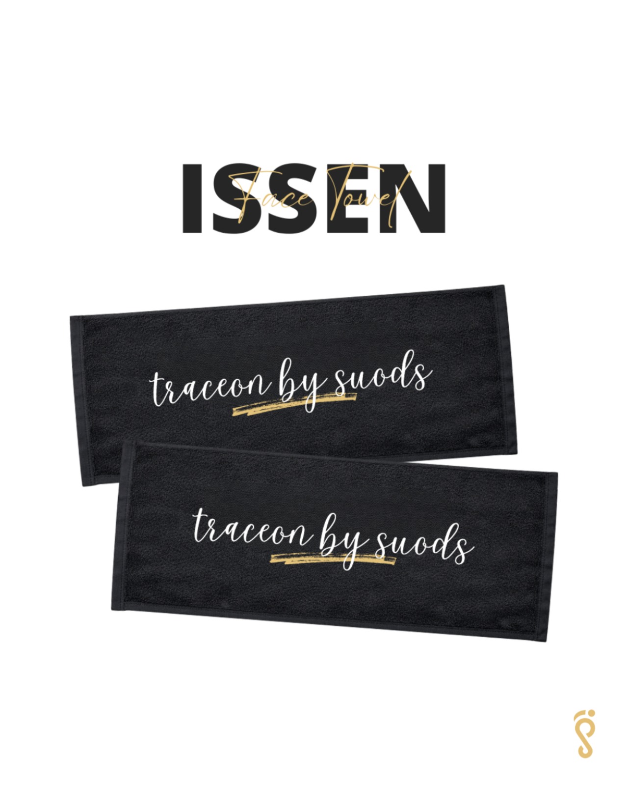 Issen – Face Towel（black） - 1