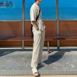 サマーリブベージュスーツTシャツ　MT0080452