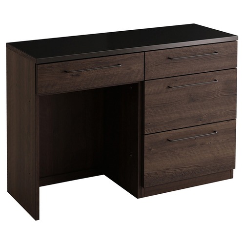 日本製 特殊鋼板を使った組み合わせキッチンカウンター 120cm 引き出し収納+ゴミ箱上カウンター