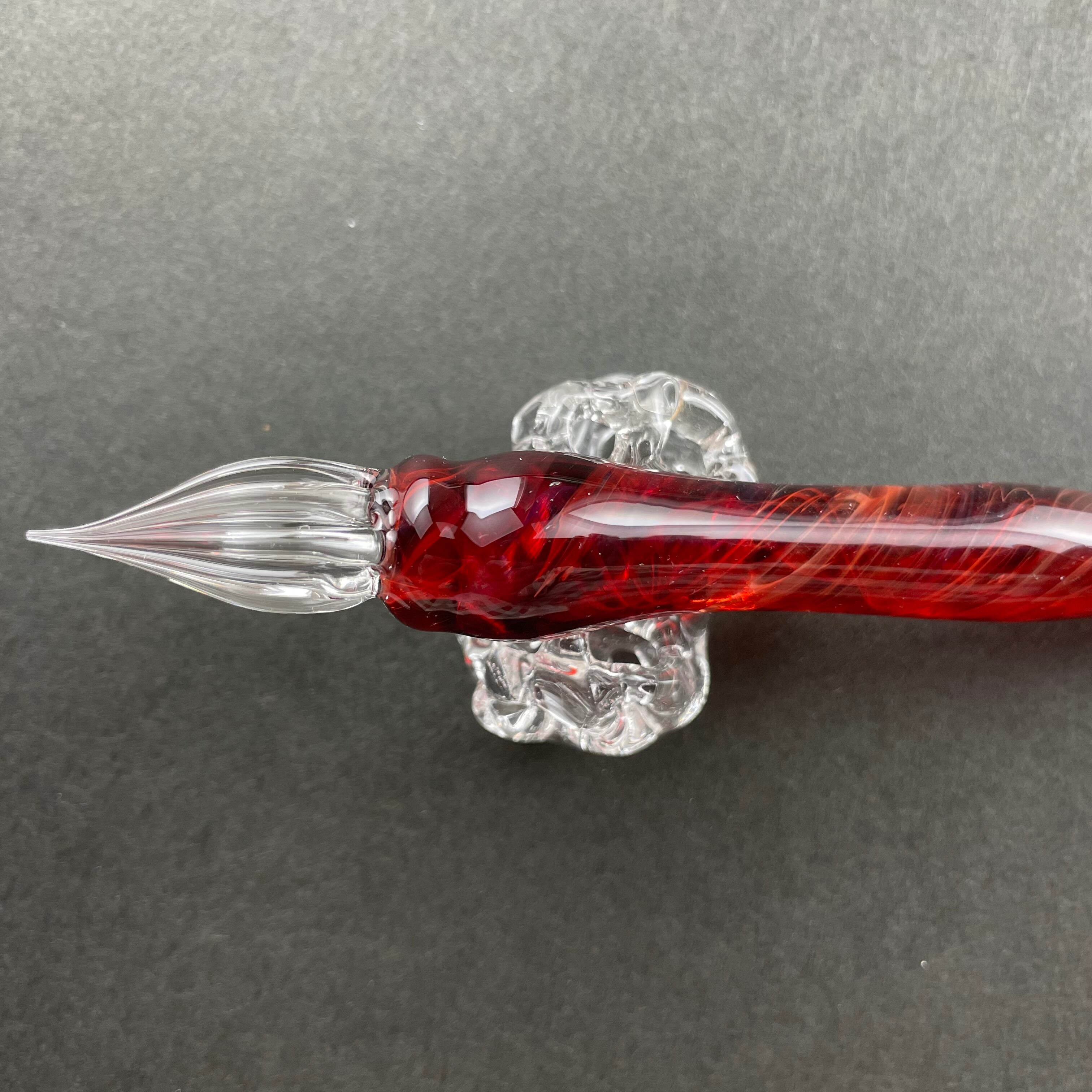 紫のフューミングガラスペン | ガラス工房IDIC