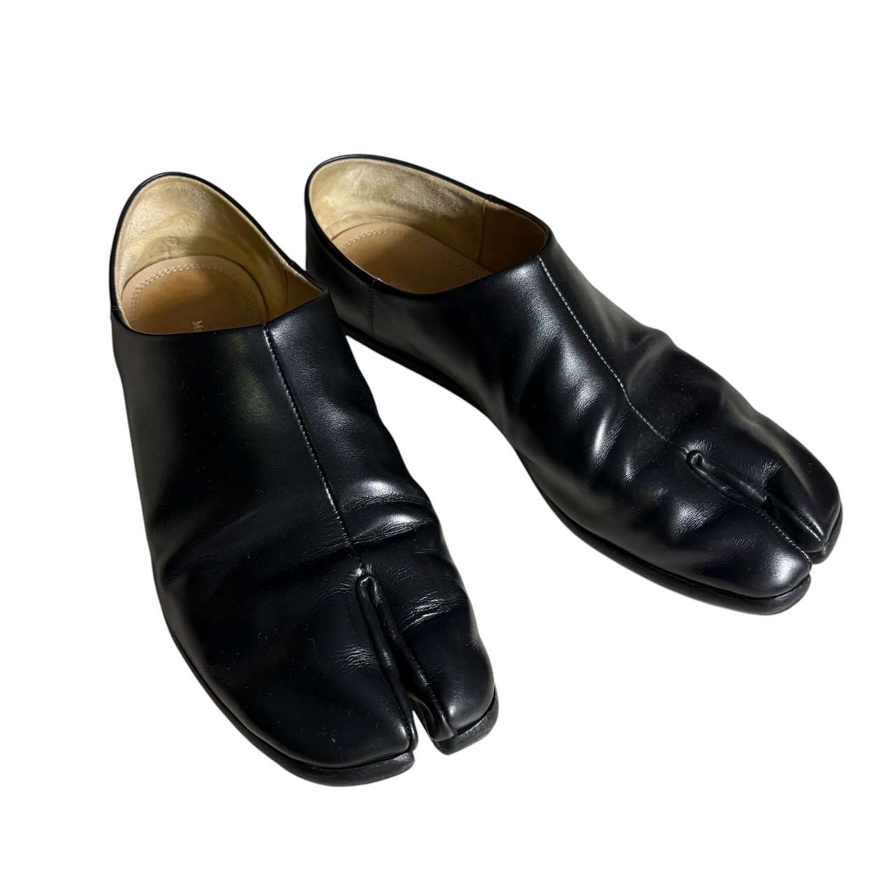 MAISON MARGIELA black leather shoes “Tabi”