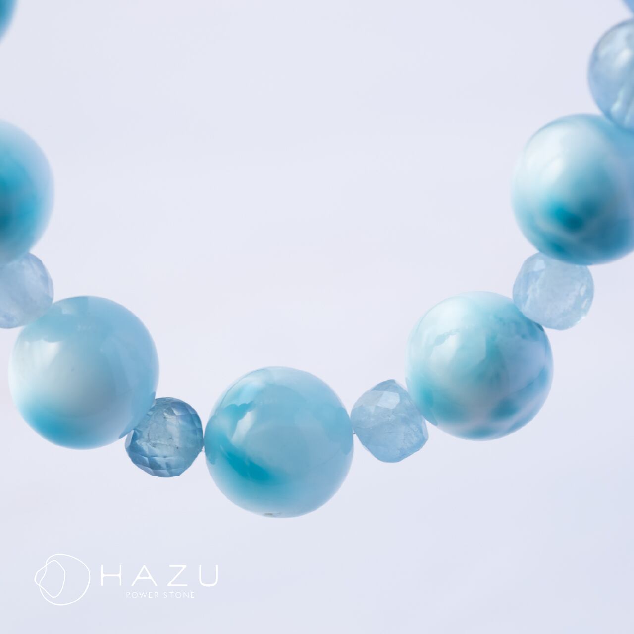 最高ランク！ラリマーブレス［ラリマー／アクアマリン／水晶