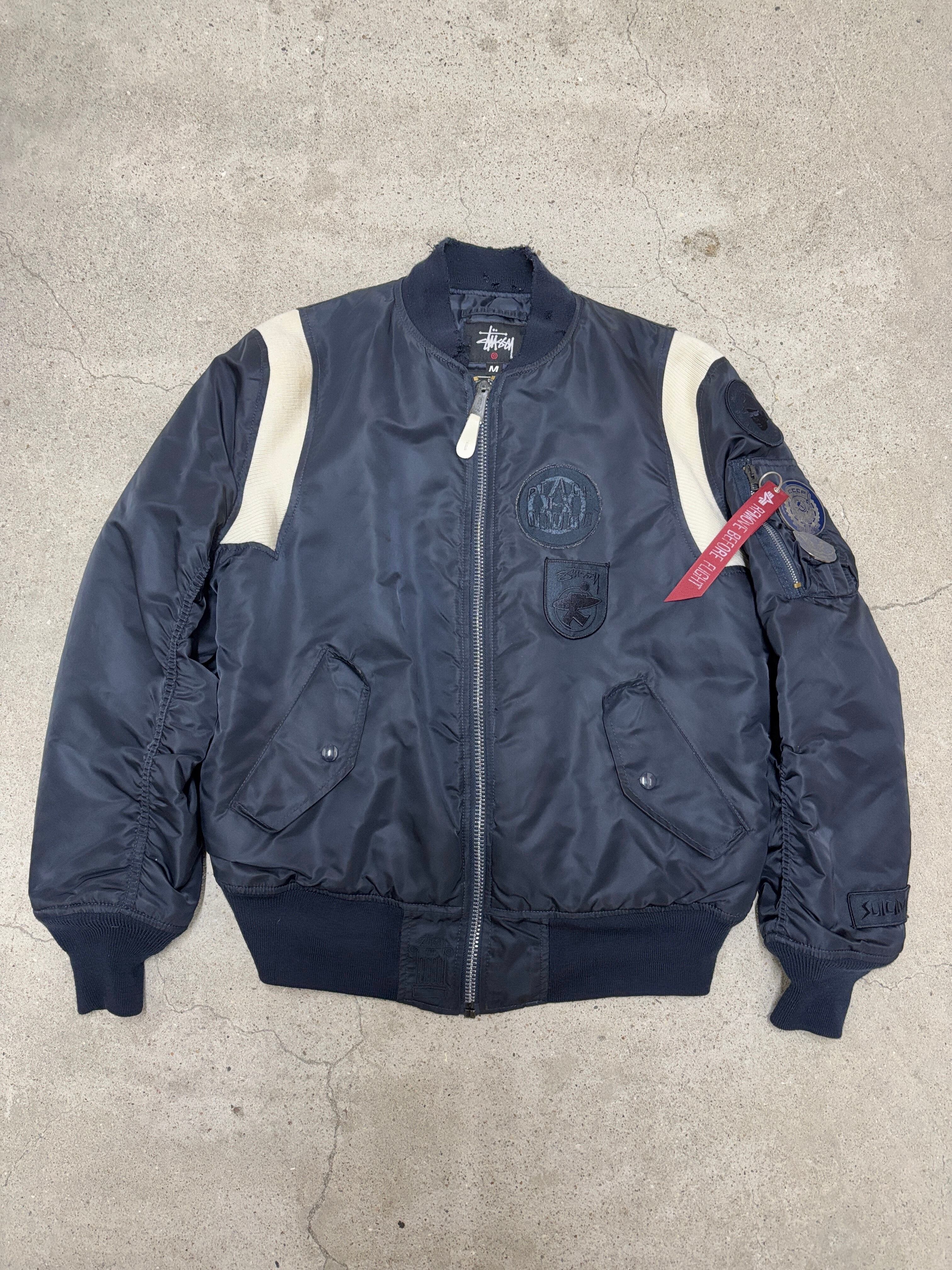 00～10s STUSSY×ALPHA/25th Anniversary Ma-1/M/25周年記念/フライト