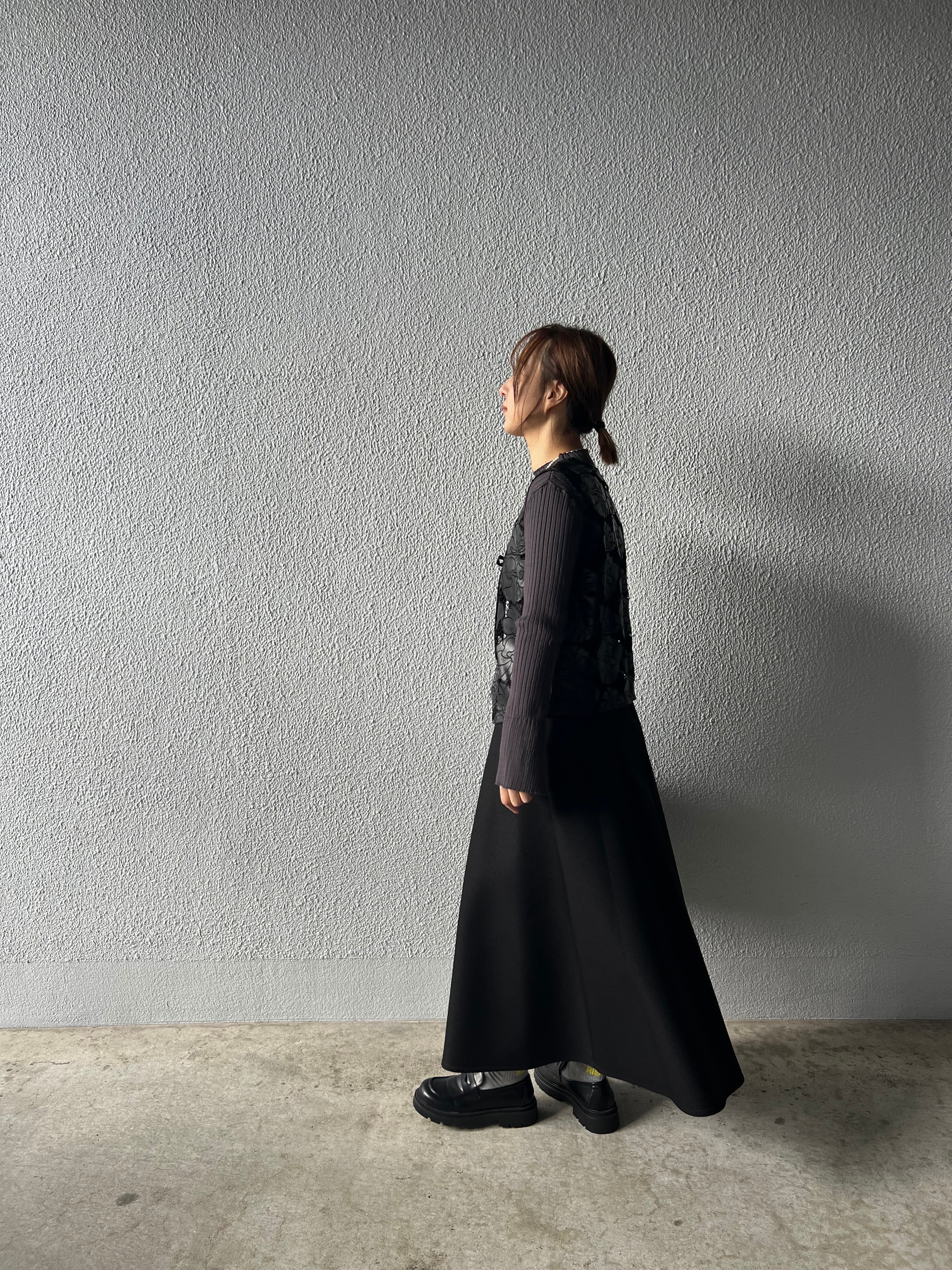 【SELECT】フェイクレザーレースジレ　21-0207