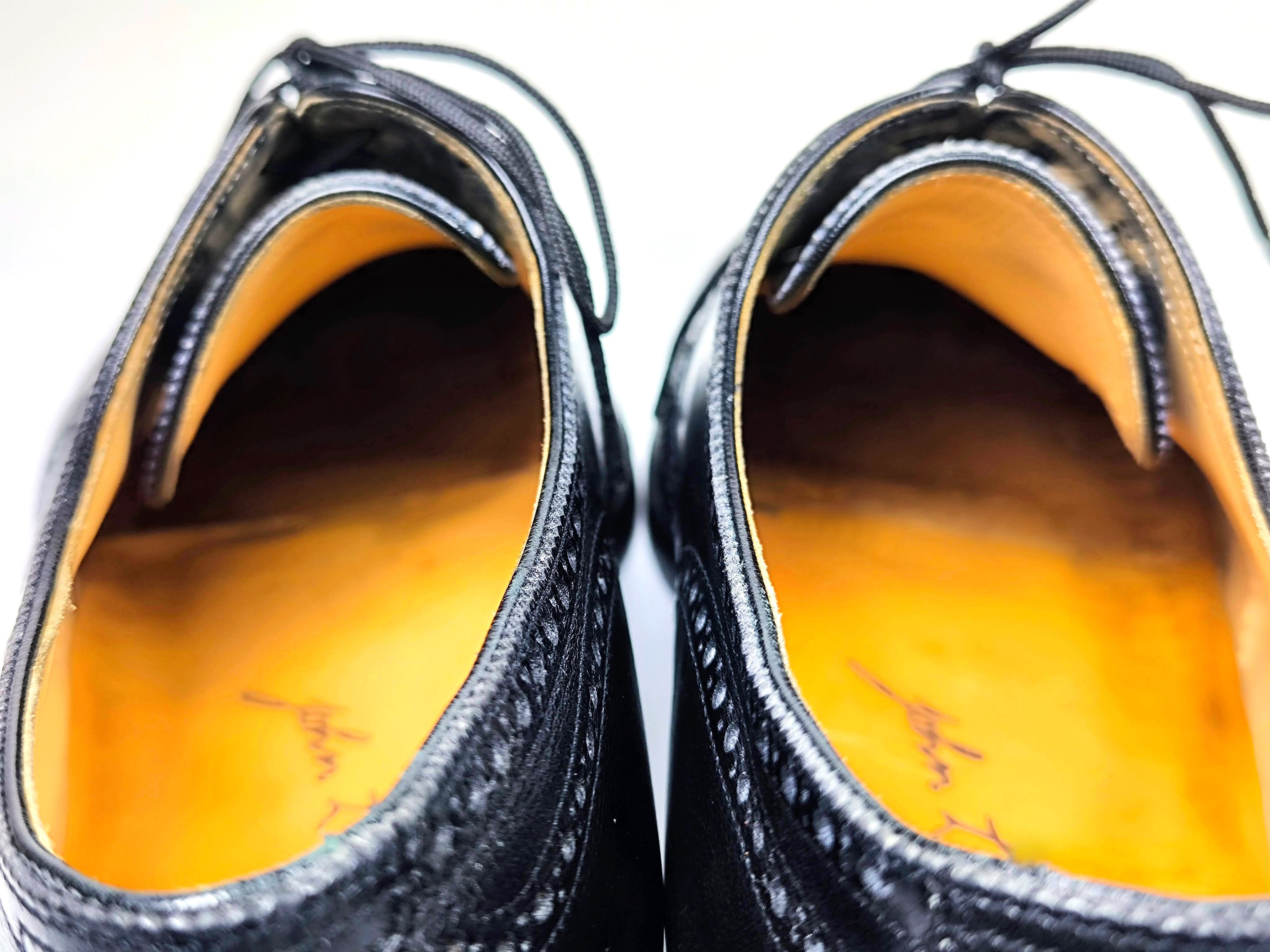 希少　パリ　ジョンロブ　ビスポーク　シューズ　セミブローグ　　ブラック　本体のみ ☆定価300万円超・着用感少ない極上品☆ ジョンロブ・パリ ビスポーク