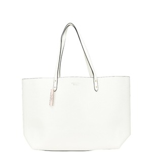 ヴィクトリアシークレット ロゴ トートバッグ ハンドバッグ ホワイト ゴールド レザー レディース VICTORIA'S SECRET 【中古】