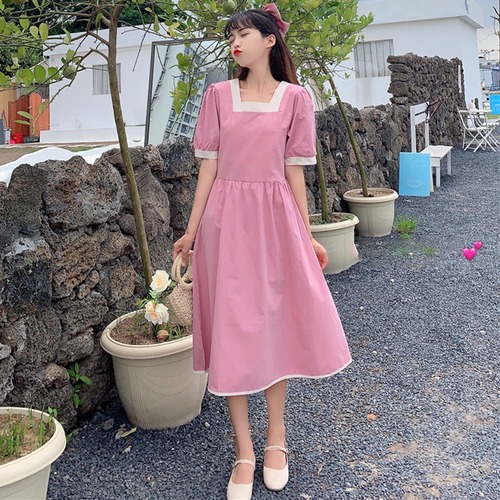 ✞ スカート カラーバックストラップ 半袖スリーブ ショート リボン ハーフスリーブ スクウェア ✞ゴスロリ SM ミリ 甘ロリ クラロリ 和ロリ エレガント 黒ロリ 姫ロリ 華ロリ BB-BB0766398