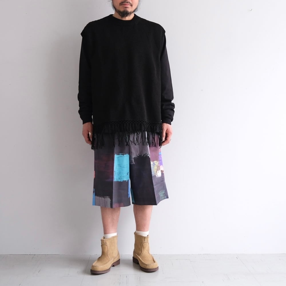 REVERBERATE” TACKED CHINO SHORTS - PATTERN - STANDARD LIGHT