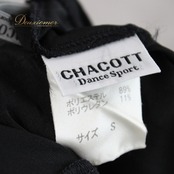 社交ダンス 衣装 ラテン スカート レッスンウェア 練習着 オールシーズン 黒 Chacott チャコット 無地 シンプル フリル フォーマル 上品 ポリエステル系 ポリウレタン系 ストレッチ フリフリ ミニスカート レディース スタイリッシュ ダンスウェア 体形カバー 脚長効果 エレガント メイドインジャパン