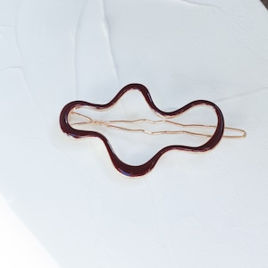 HAIR PIN || 【通常商品】 UNI-UNI HAIR PIN (GOLD+WINE) || 1 HAIR PIN || GOLD×WINE || EBH060