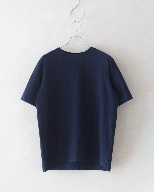 VOAAOV EAVY JERSEY GARMENT DYE Oversize T-Shirt NAVY