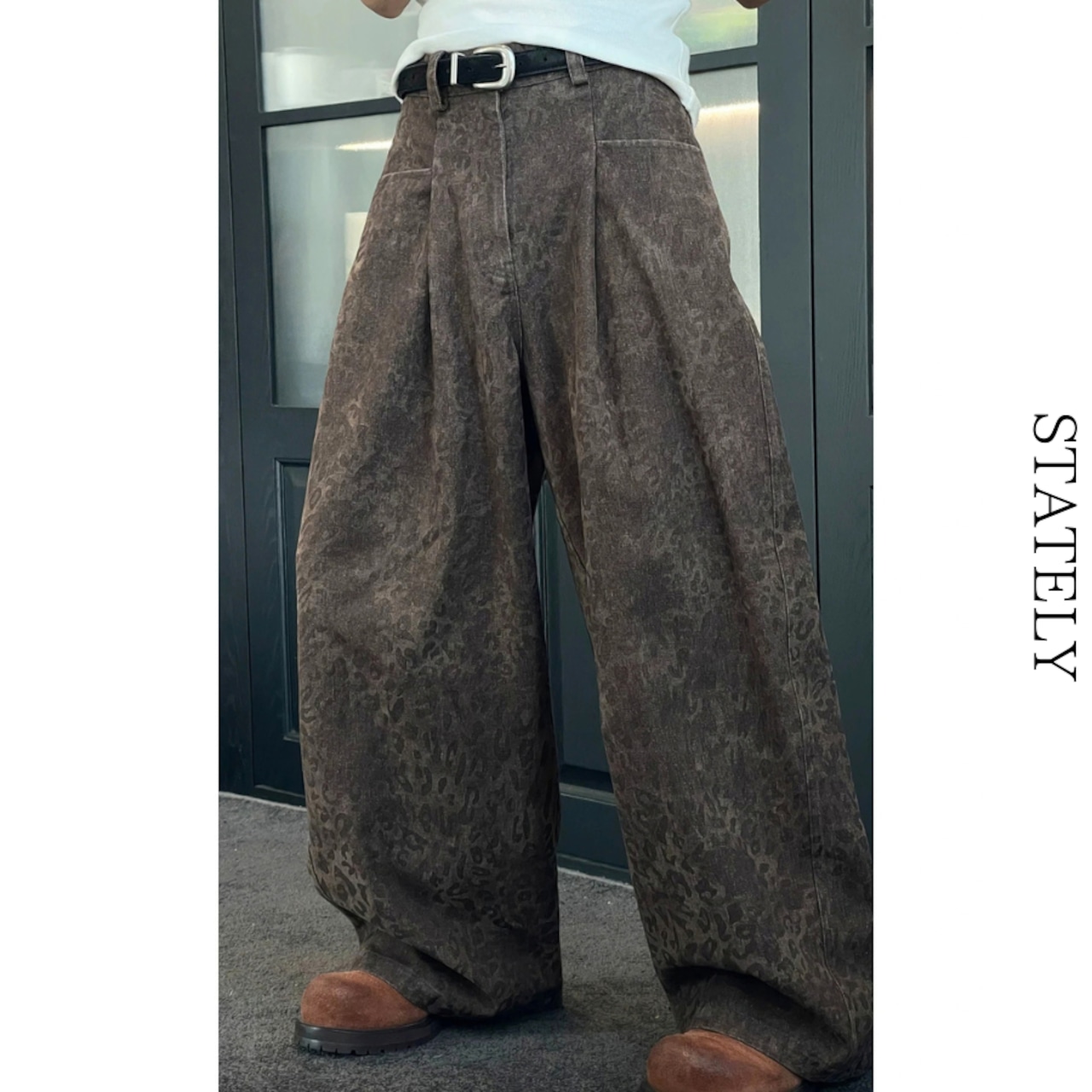 Leopard Washed ワイドパンツ/4color_B19・画像4