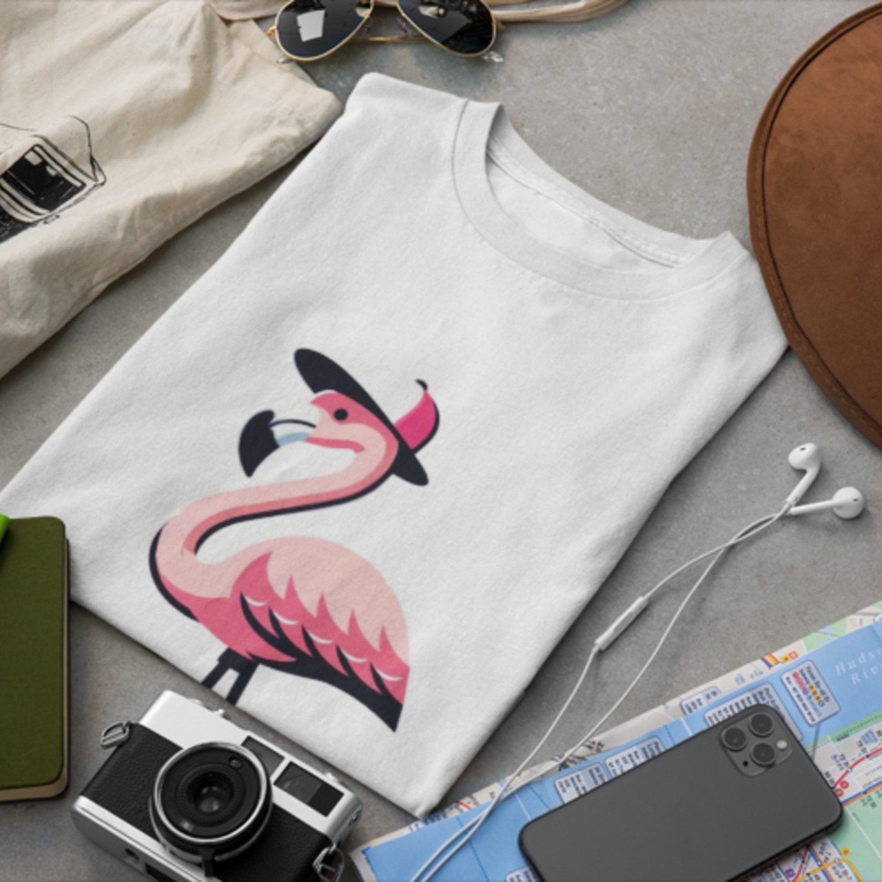 T-shirt -フラミンハット 4110