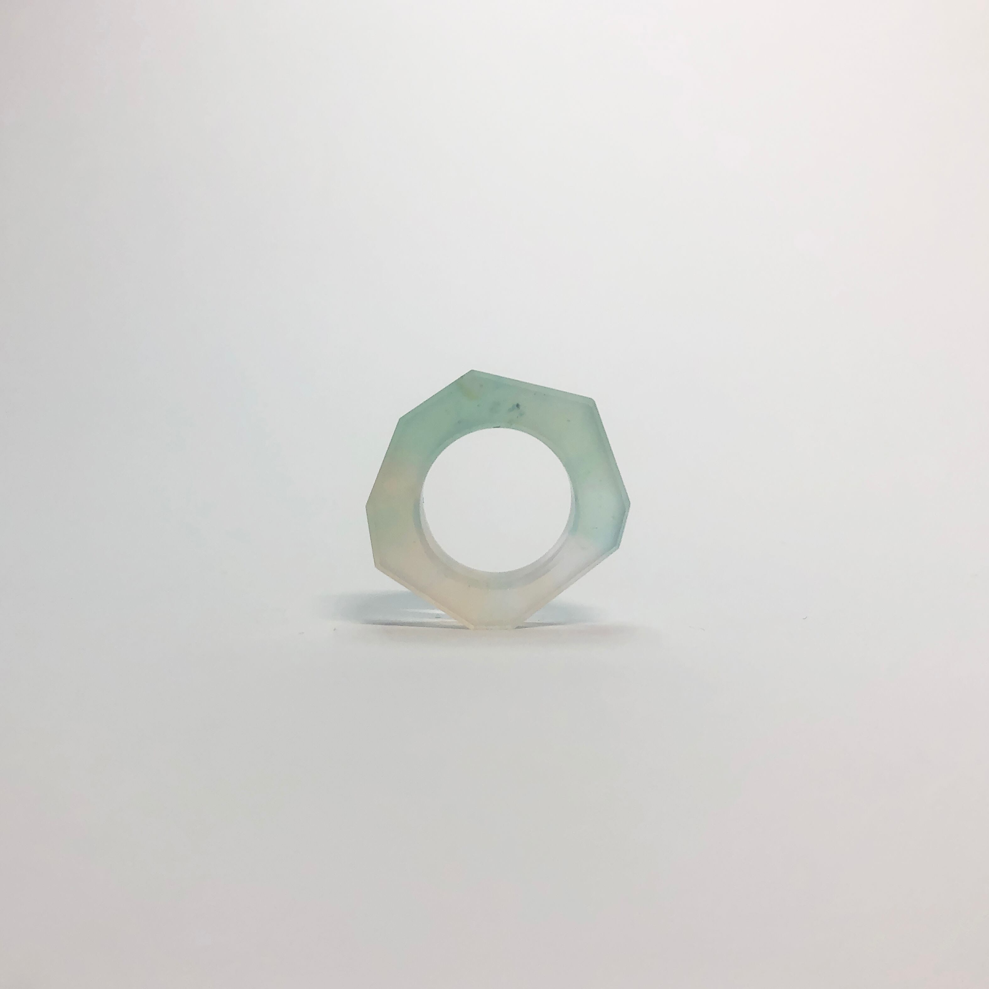 SELF - glass ring - opal 06