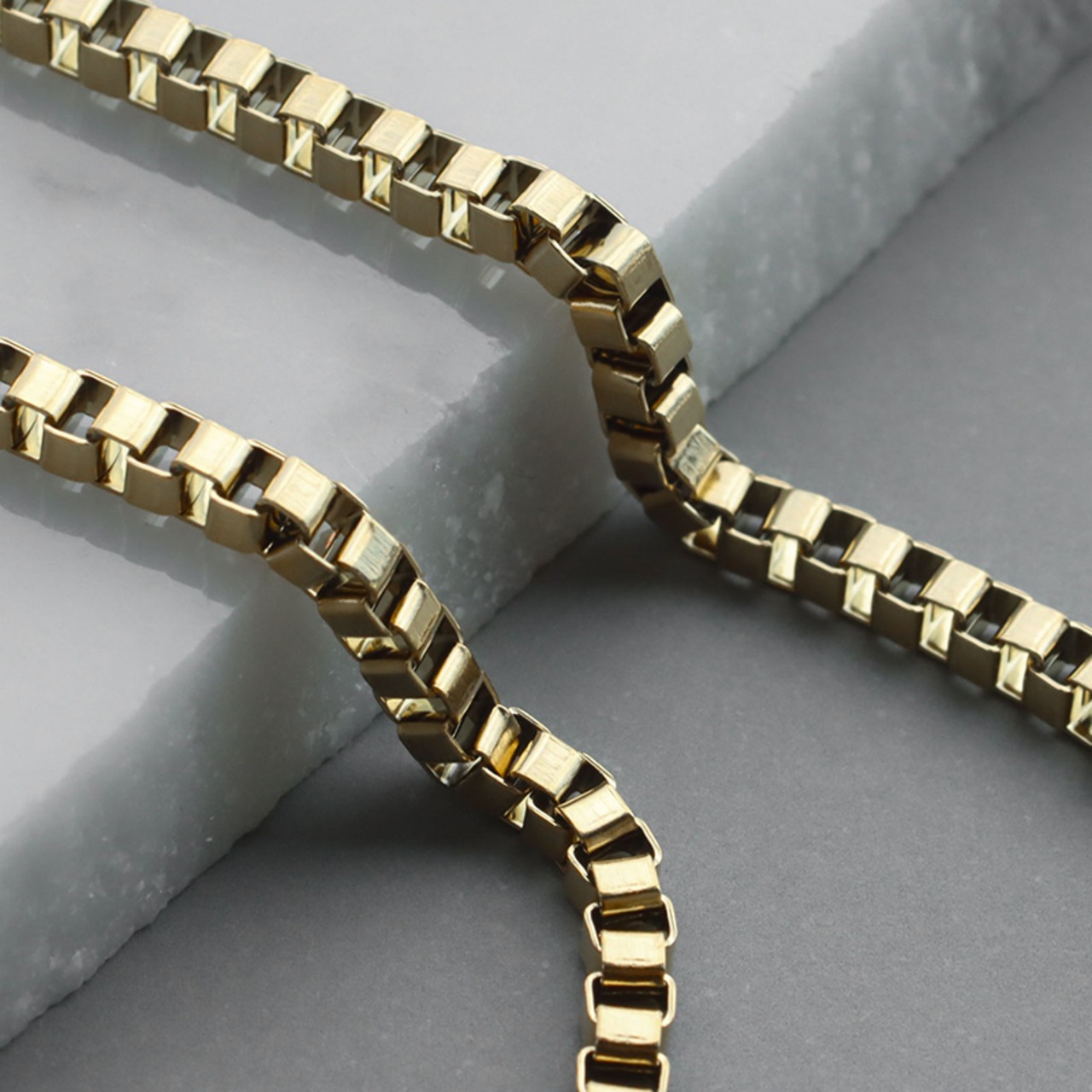 【ネコポス便】金属アレルギー対応  ネックレス シンプルベネチアンチェーンネックレス M　1798