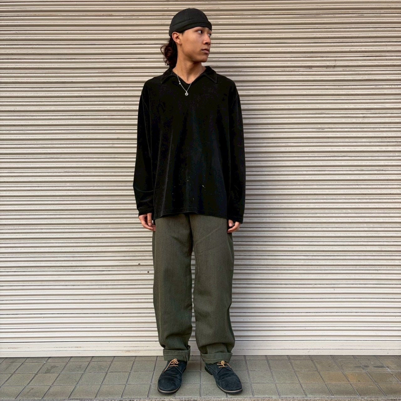 00s ウィップコード ウール スラックス ヴィンテージ W86cm L ドレス