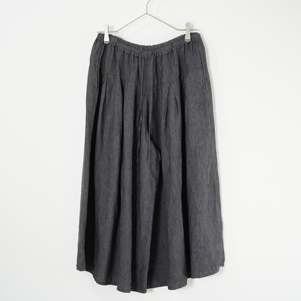 nest Robe ネストローブ リネン ワイドパンツ タック キュロット 麻  