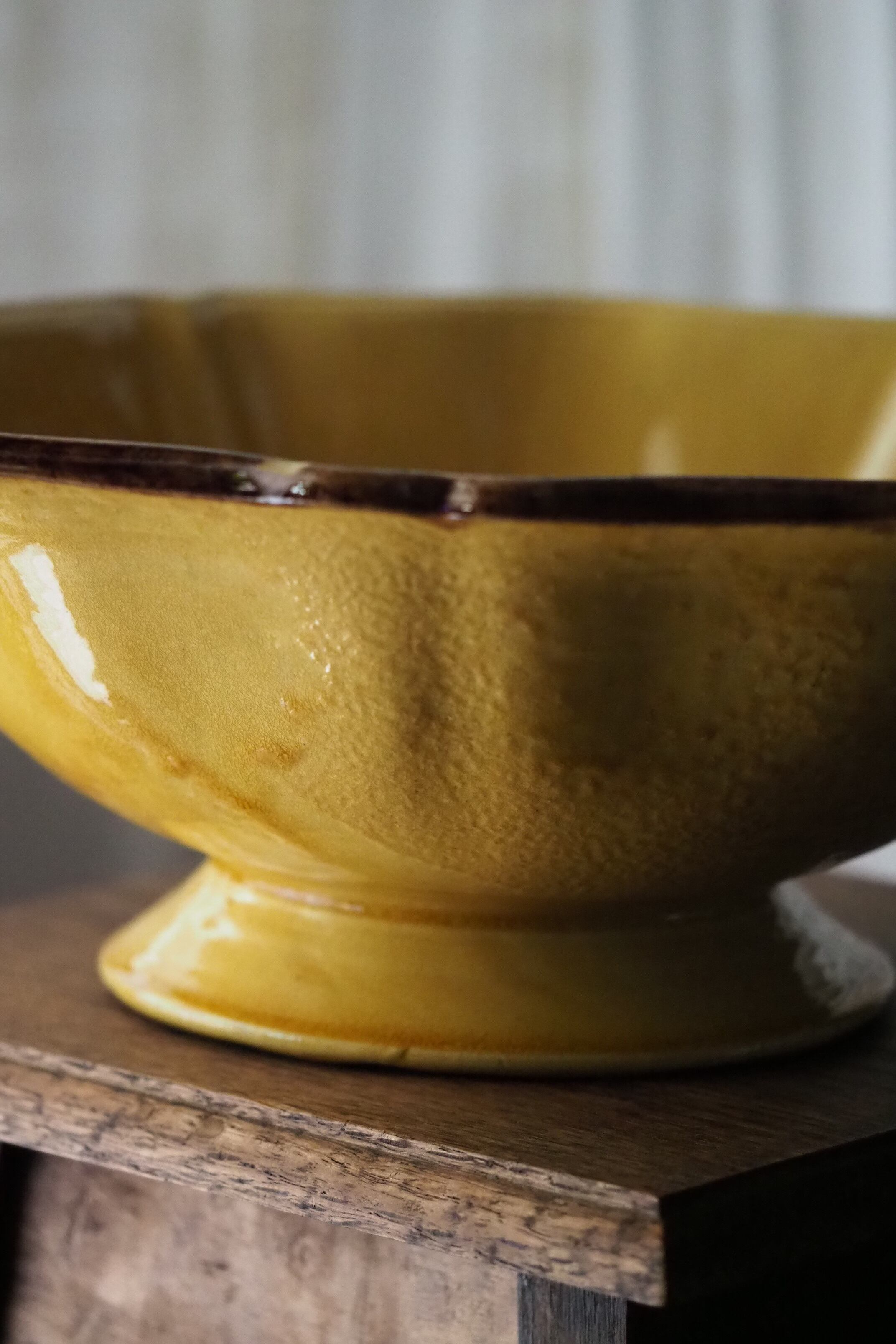 南仏の大きな高台杯-antique pottery bowl | アンティーク