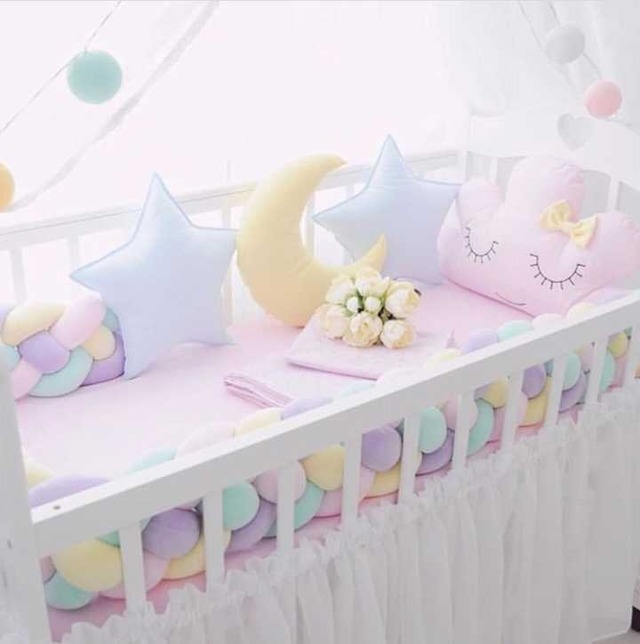 ★大人気★ノットクッションベビーベッドガードクッション/キッズインテリア/ベビーインテリア