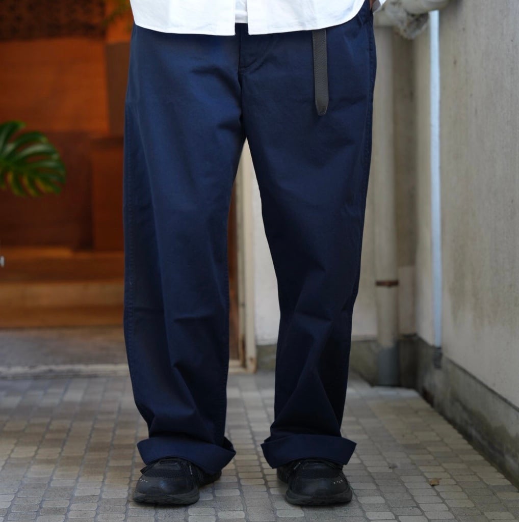 Sans limite(サンリミット) / チノクロス新型ストレートパンツ -navy-(W2303033)