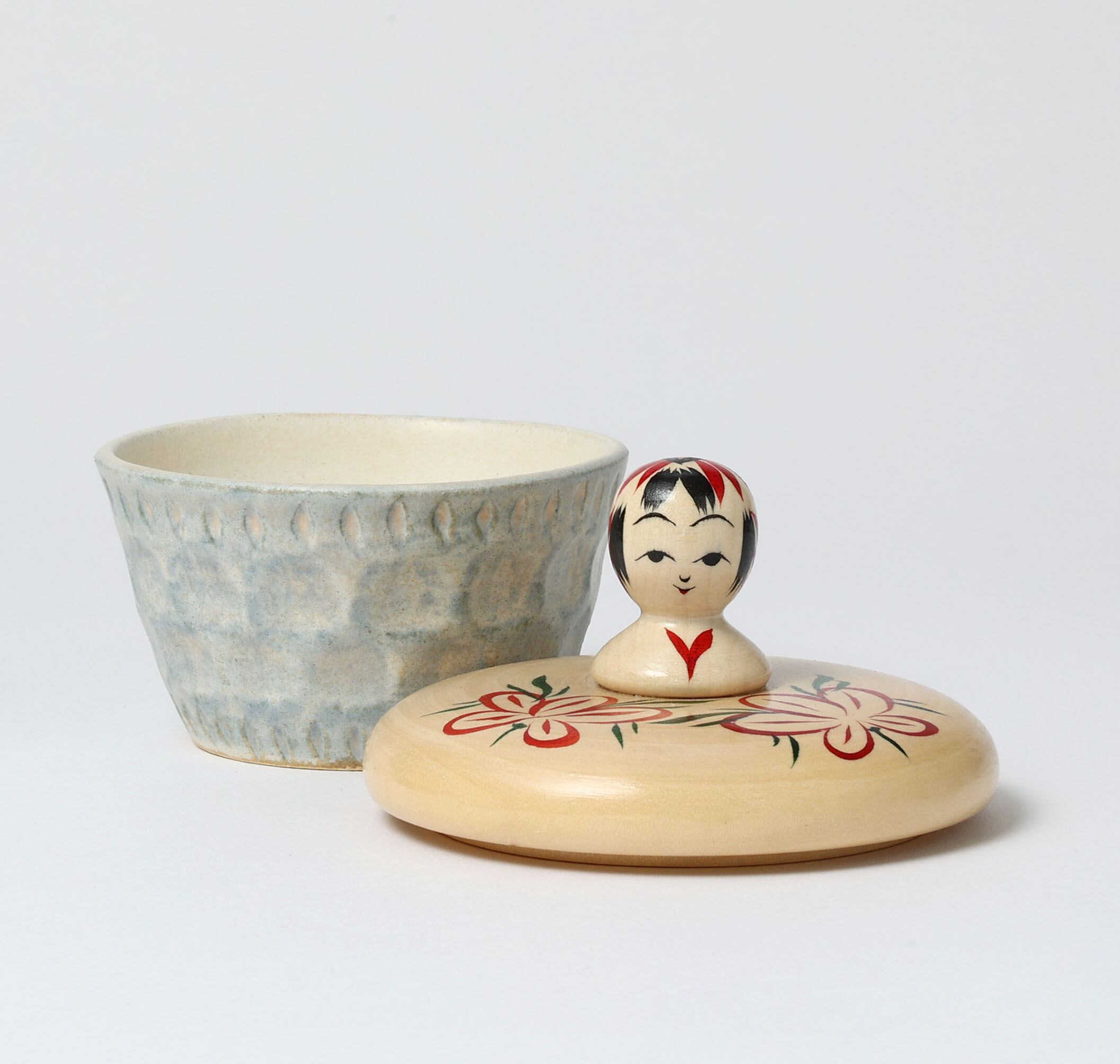 こけし蓋の器 Kokeshi lid with pottery | 加納陽平工人 Yohei KANO こけし蓋の器 Kokeshi lid with pottery | 加納陽平工人 Yohei KANO
