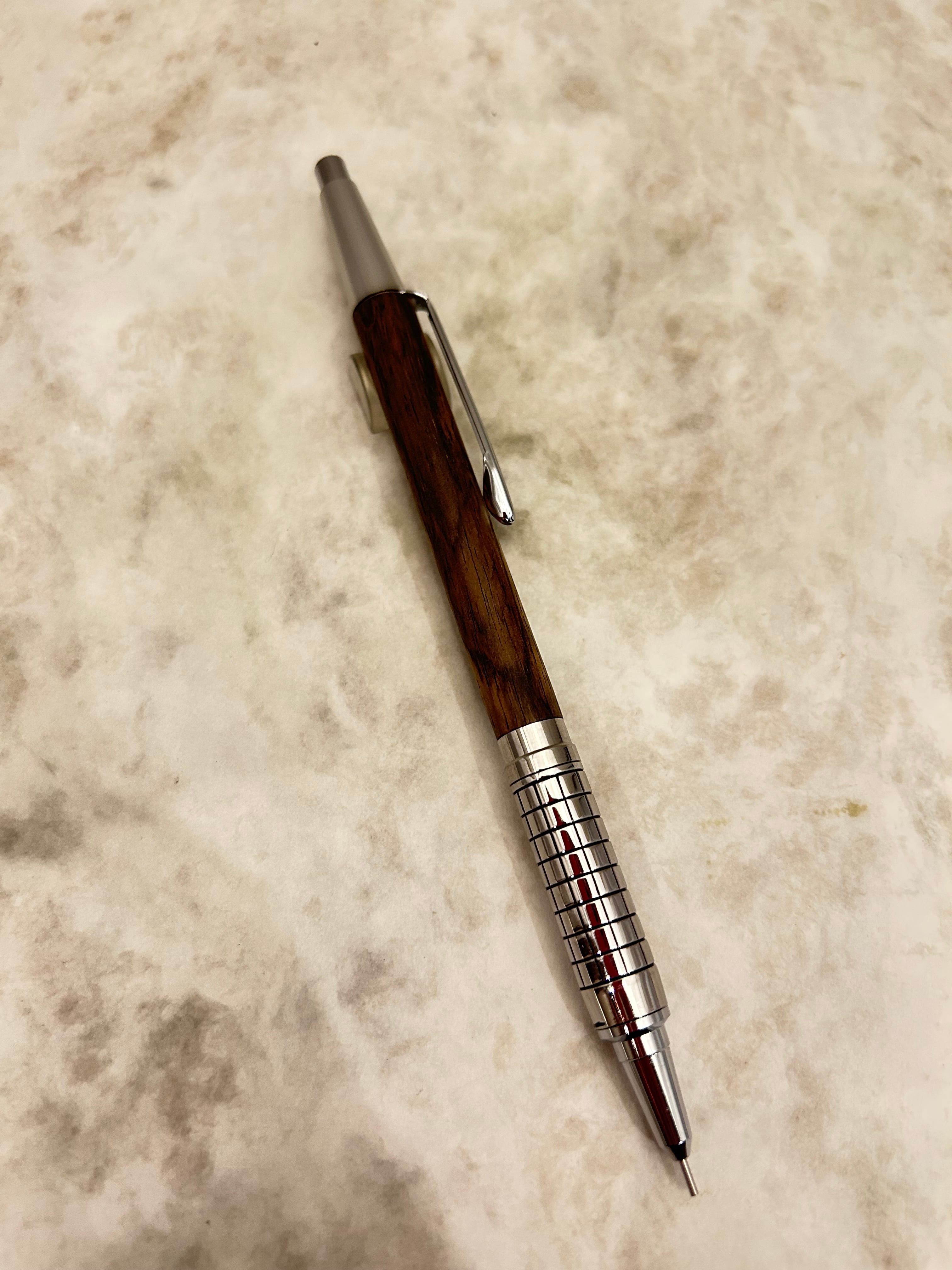 Steef&Co ST draft pg5 カスタム (短軸3本セット) Steef&Co ST Draft 短軸メカセット【黒柿孔雀杢】① | ペンネジューク