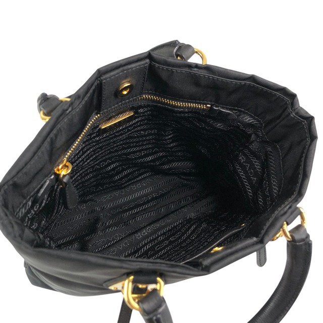 PRADA プラダ ハンドバッグ ブラック ロゴ ナイロン フロントバックル 2way vintage ヴィンテージ オールド rm4ygr