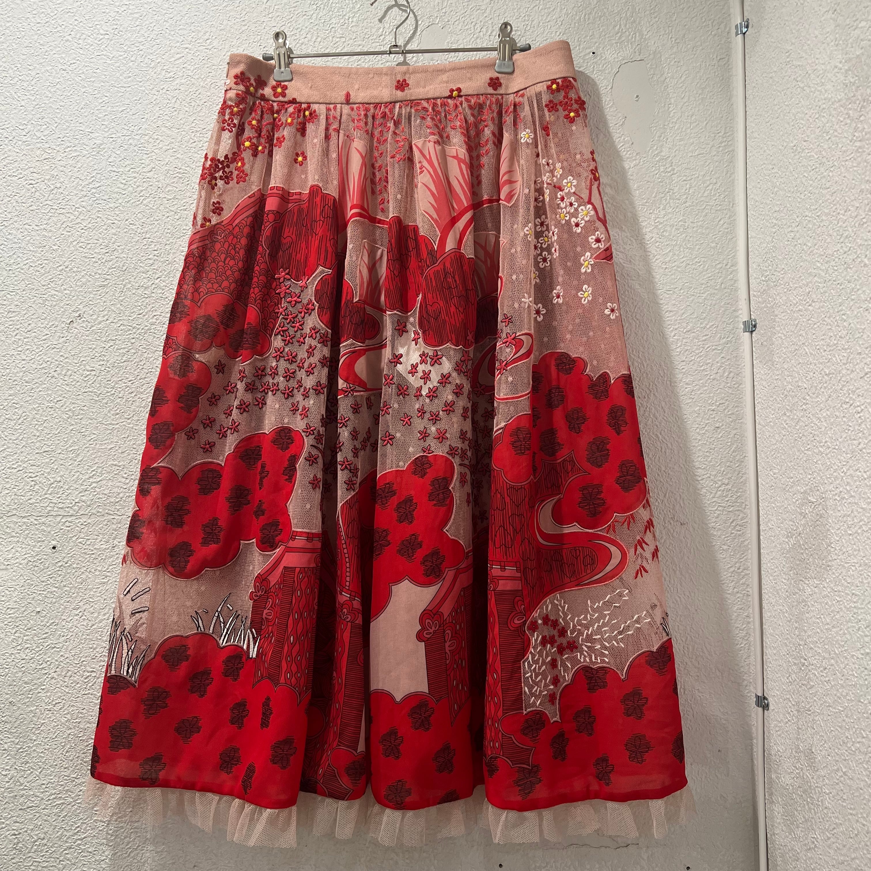 RED VALENTINO　レッドヴァレンティノ　スカート　VR3VA17E5QM SIZE 44　【表参道t06】 | ブランド古着brooch  powered by BASE