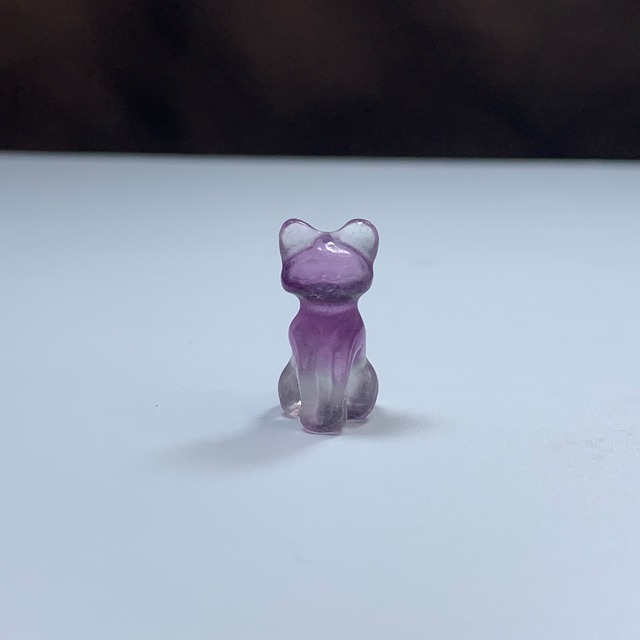 5.透明度有・可愛いフローライトねこちゃん