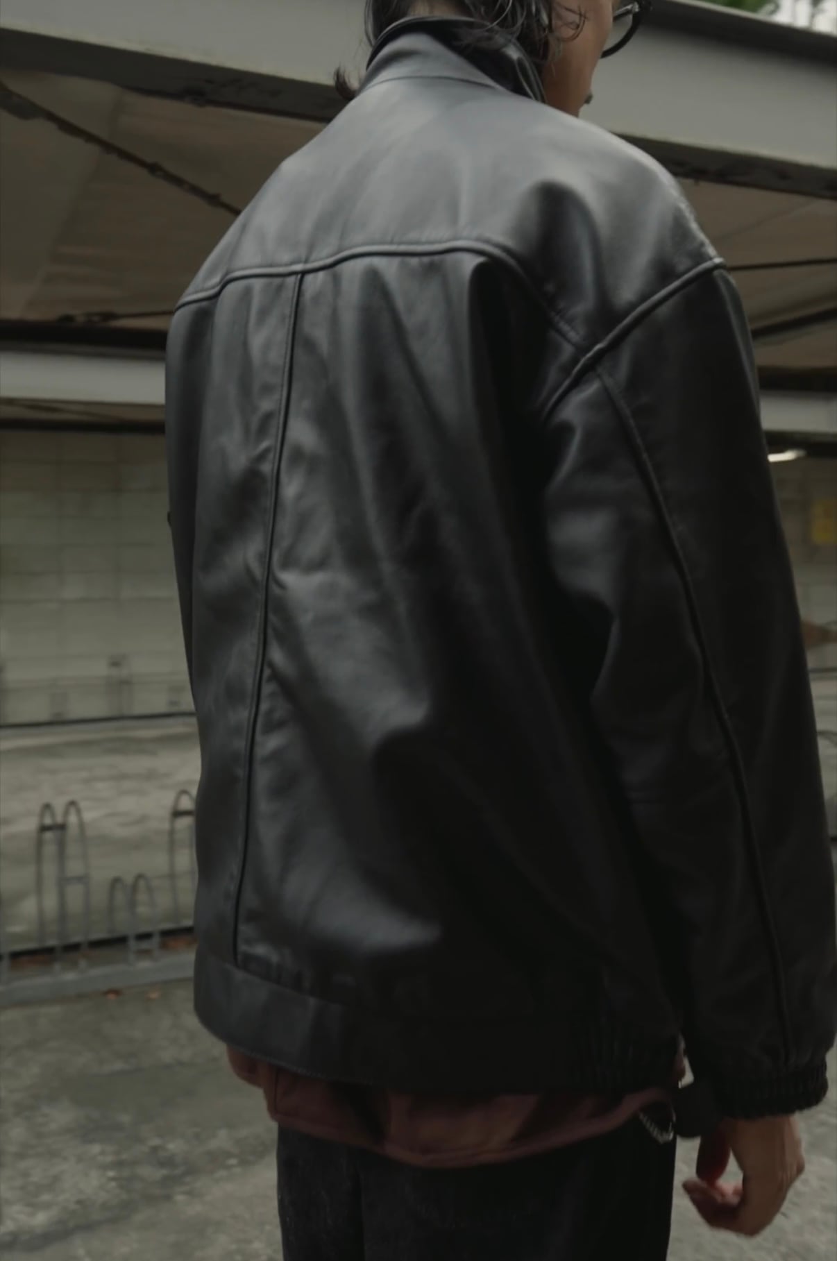 edit clothing SHEEP LEATHER BLOUSON / black | SLOW