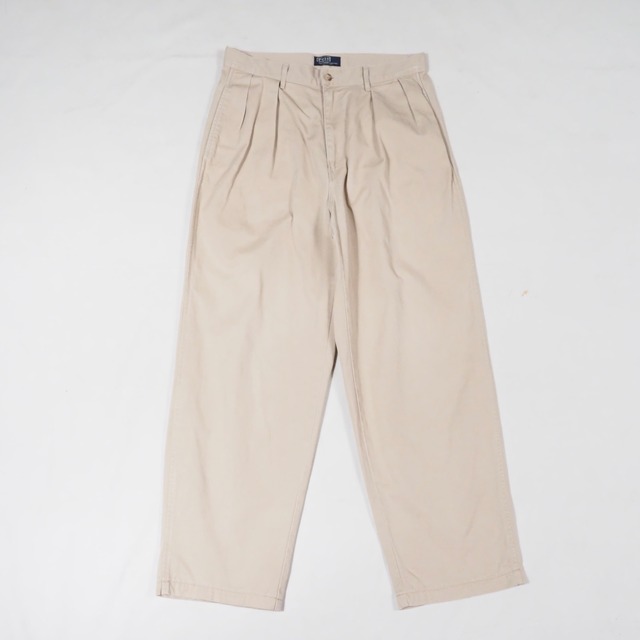 Polo by Ralph Lauren POLO CHINO USA製 Two Tuck Chino Pants W31 ポロラルフローレン ポロチノ ベージュ