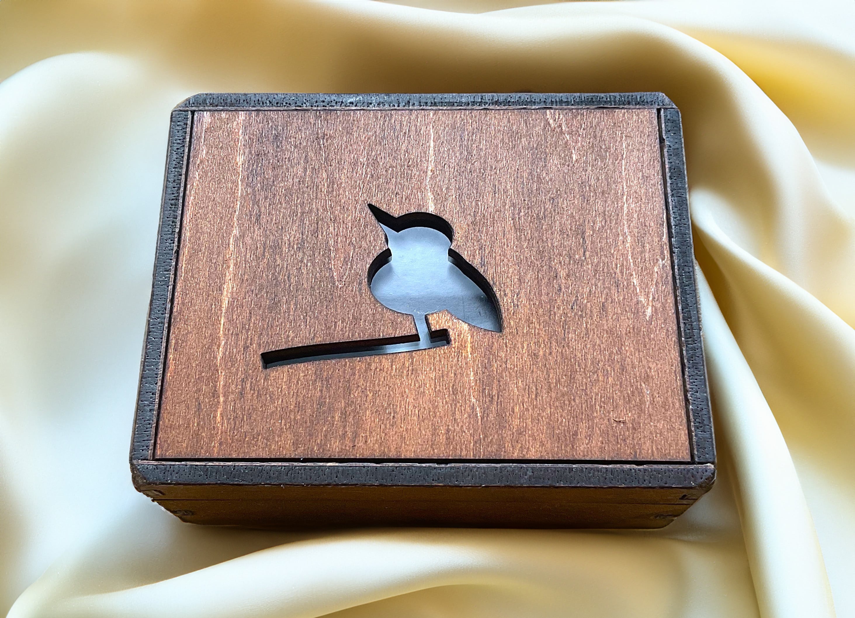 魔法陣×黒猫：木箱 black 標本箱 アクセサリーケース【DesignerBOX