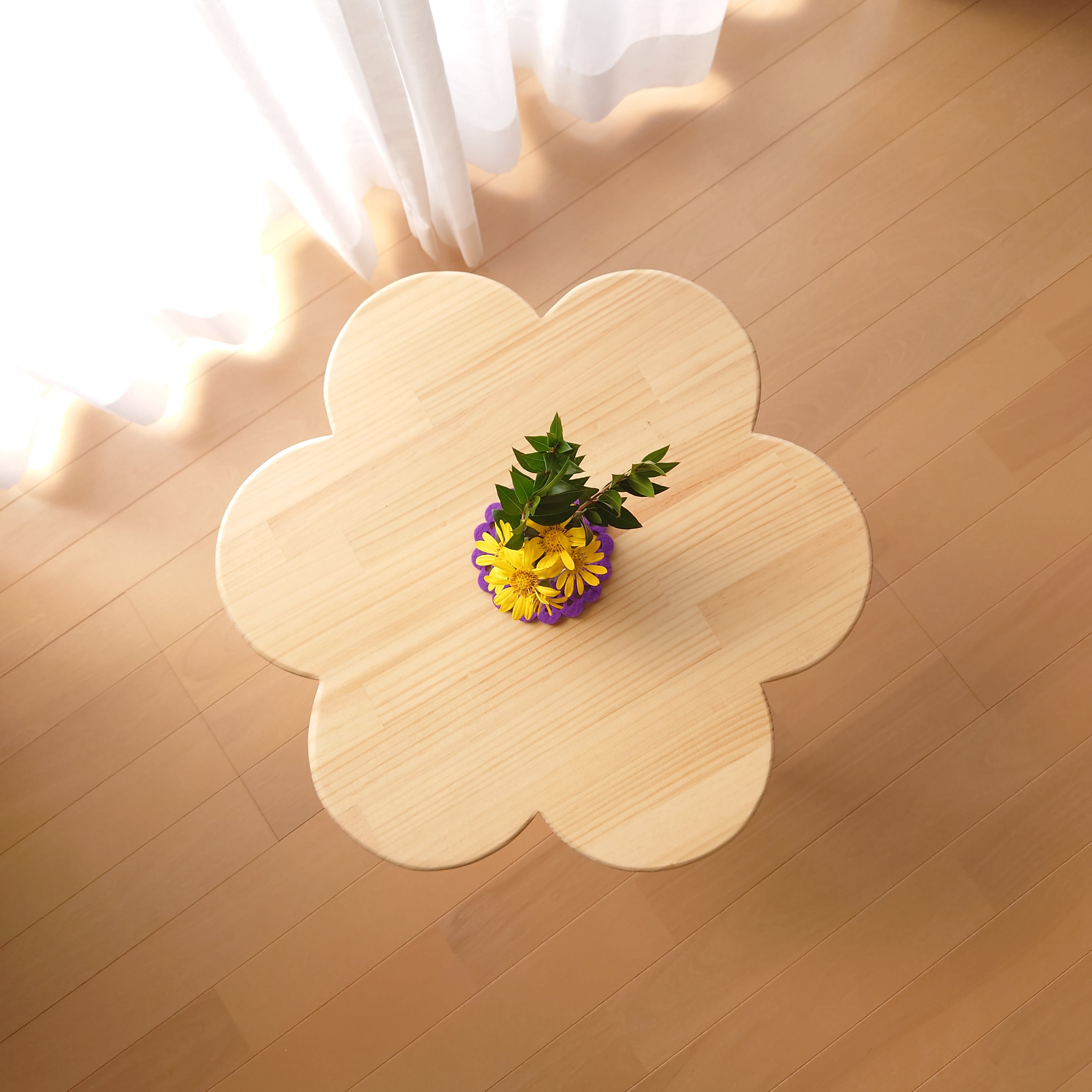 花型 花台・ミニテーブル | 創作家具 黒々 - kokukoku -