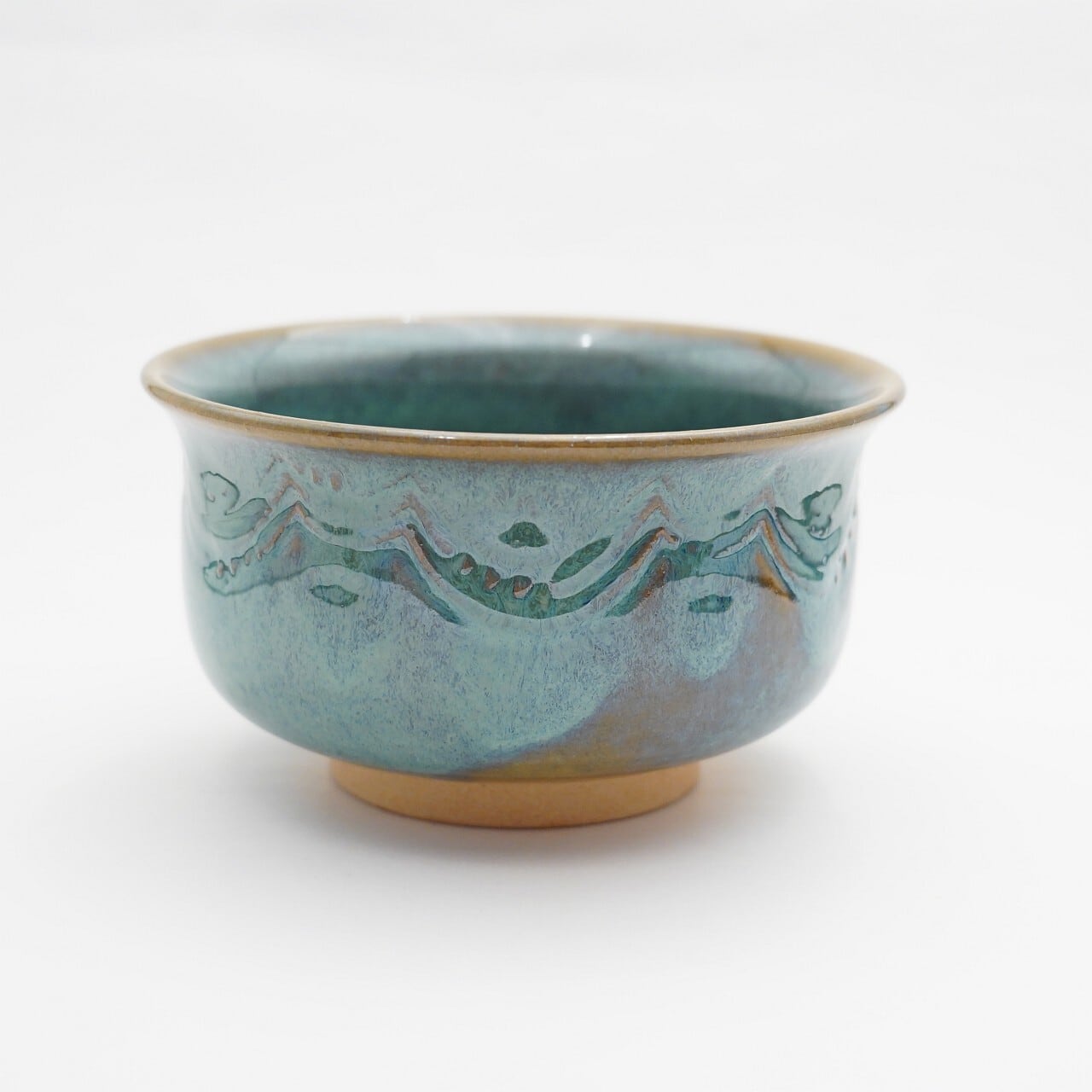 【赤膚焼 大塩まな】刻紋鉢 B