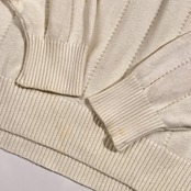 90s J.PRESS ジェイプレス ロゴ 襟付 コットン ニット セーター M /ホワイト系 メンズ ヴィンテージ