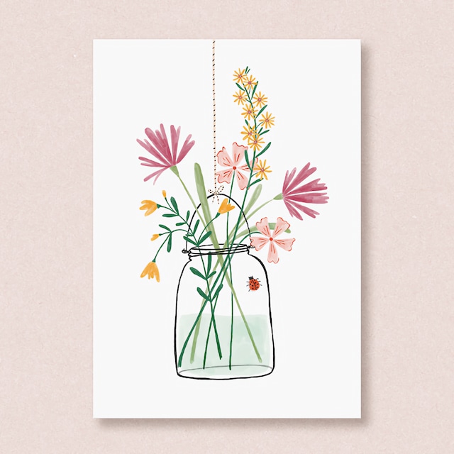 【ポストカード】Glass Flower Card｜グラスフラワーのメッセージカード