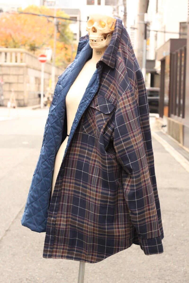 quilting check long shirt