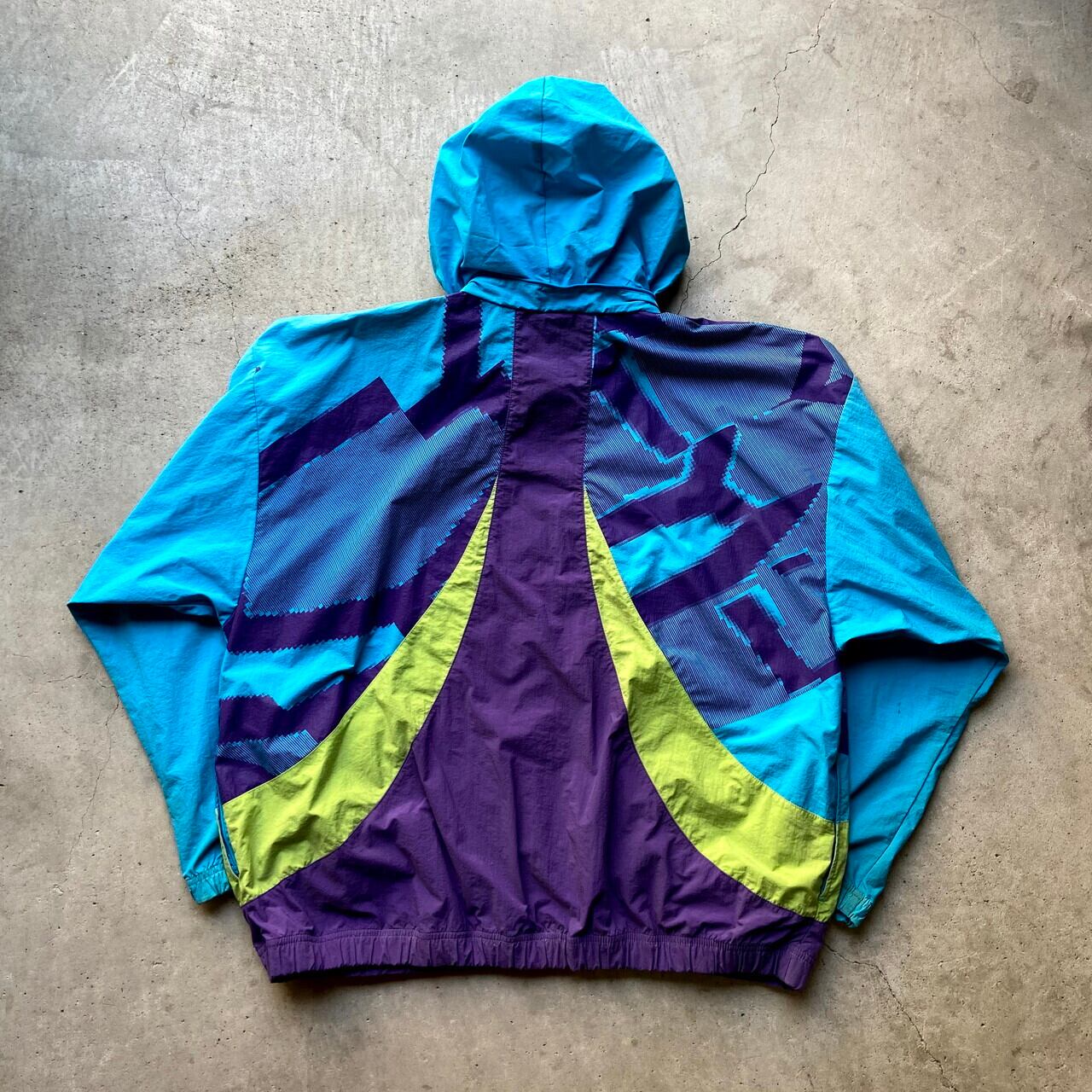 90年代 NIKE PREMIER ナイキ フロッキープリント ナイロンジャケット