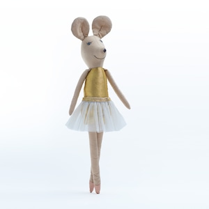 英国ブランド　バレリーナ　ネズミ　マウス　手縫い　刺繍　ドール　人形　メザミドールズ