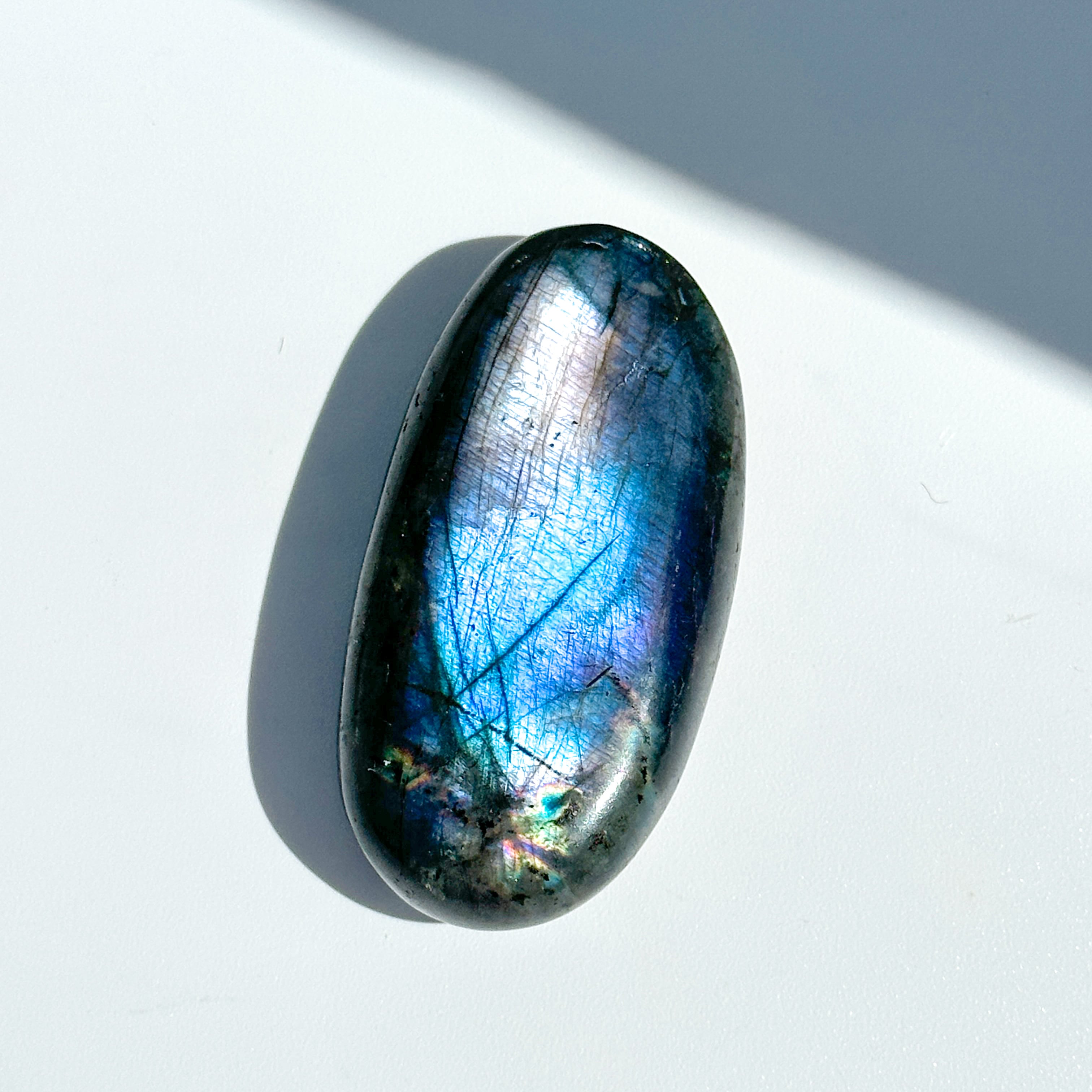 Big◎ラブラドライト パームストーン 44◇ Labradorite ◇天然石・鉱物