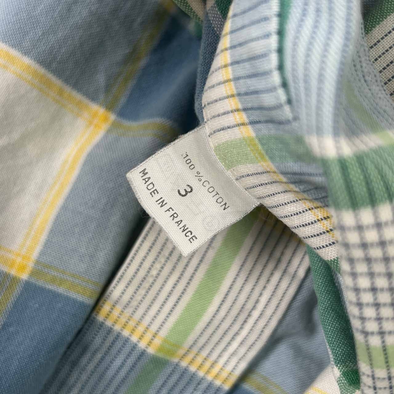 フランス製 fil a fil フィルアフィル チェック 半袖シャツ 3/マルチ メンズ