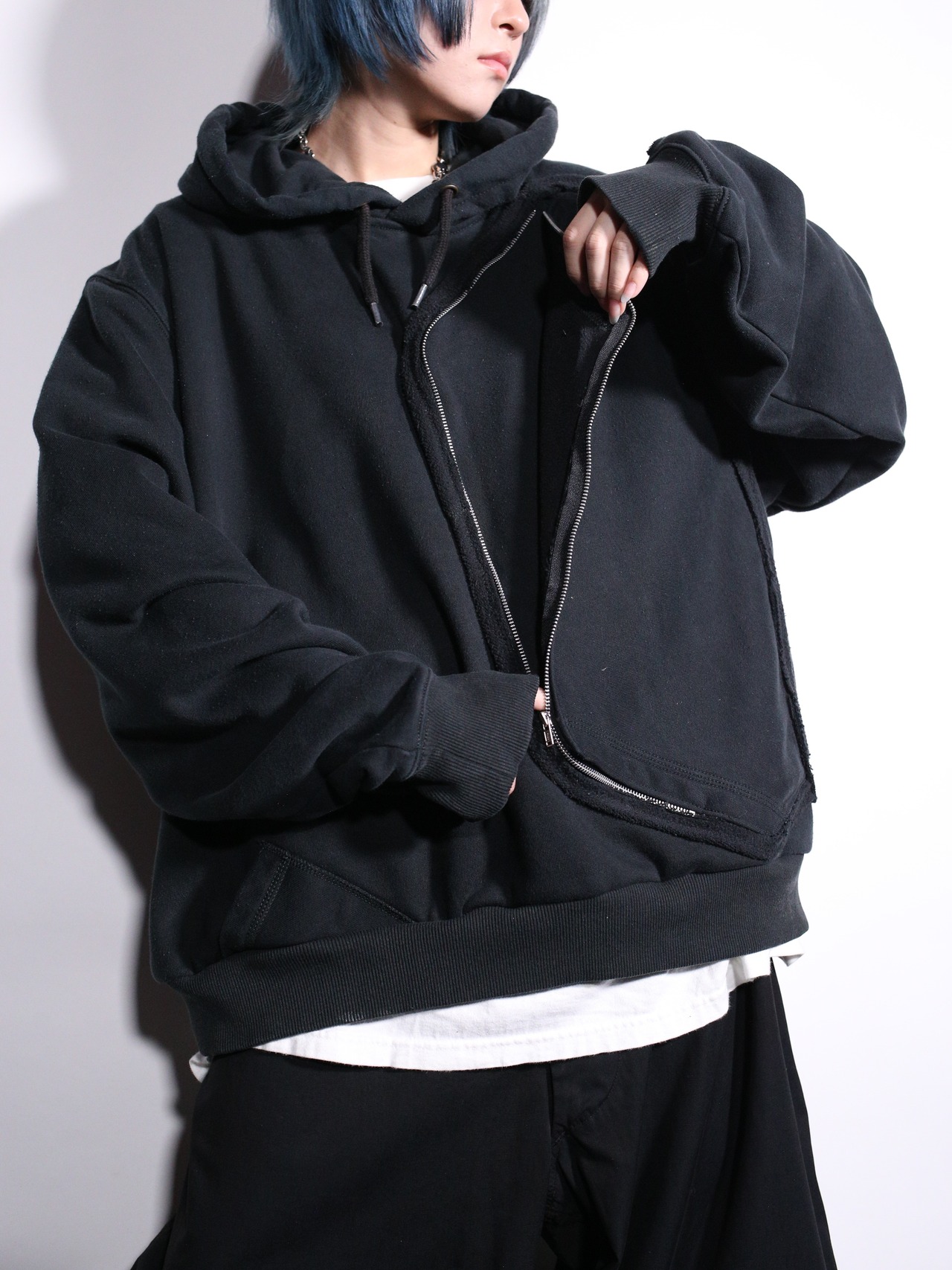 REMAKE / ”Carhartt” side-zip pocket hoodie - 1