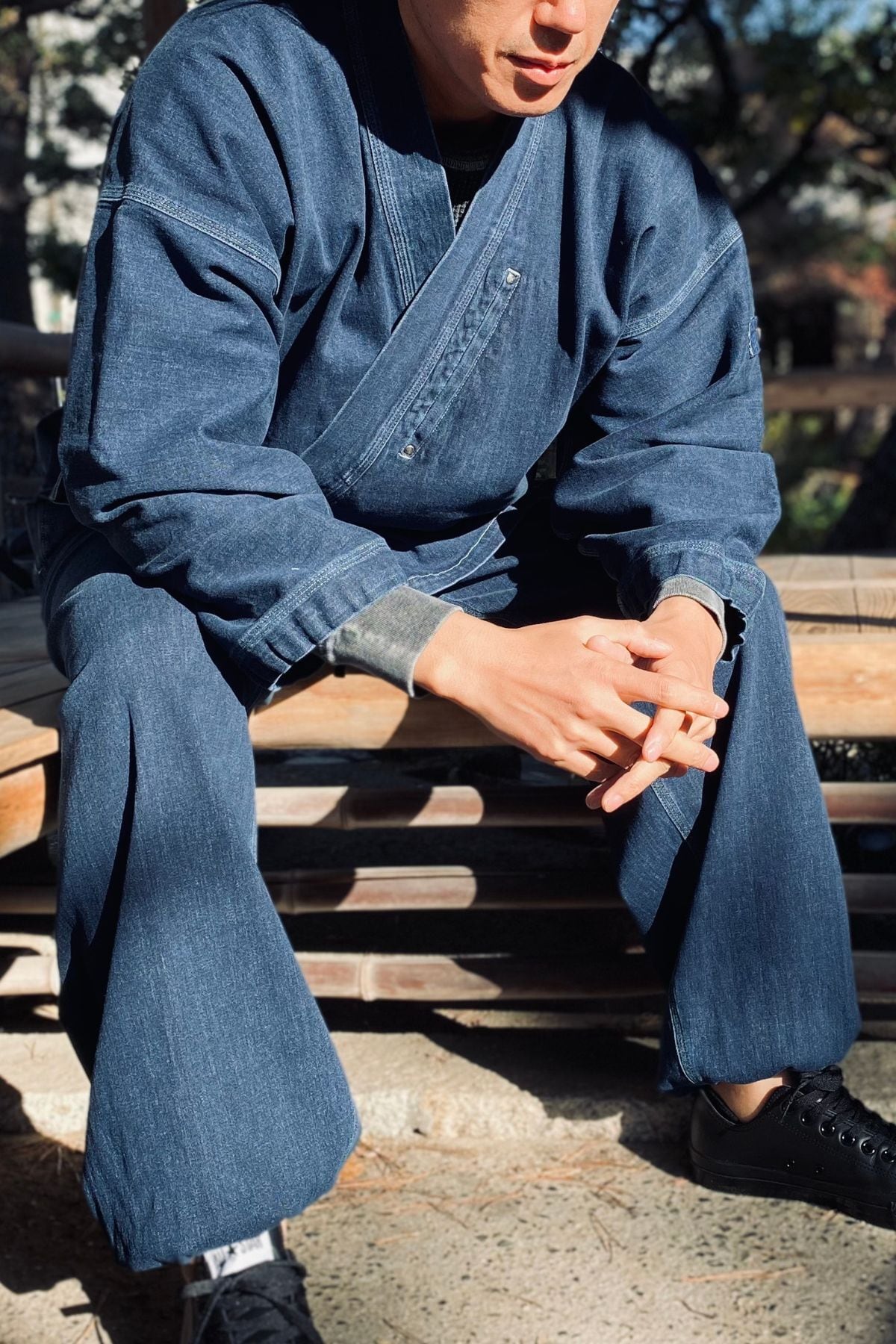 再入荷｜オンライン限定モデル】クロコダイル×デニム藍作務衣/AI SAMUE