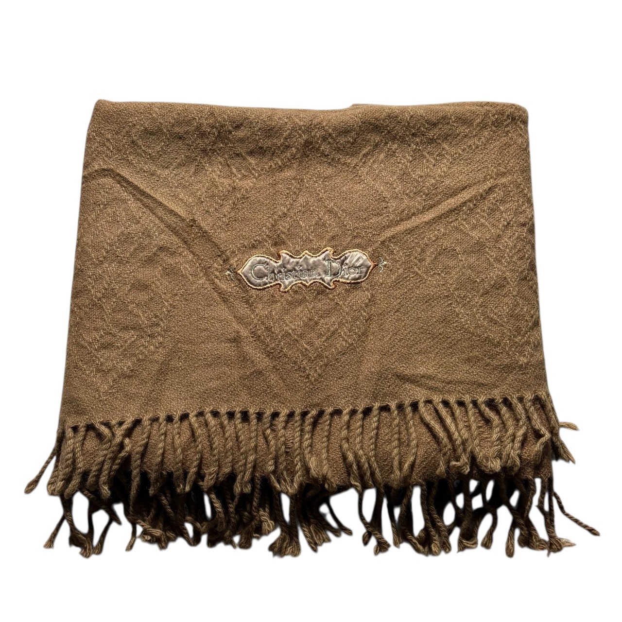 vintage CHRISTIAN DIOR jacquard knit scarf