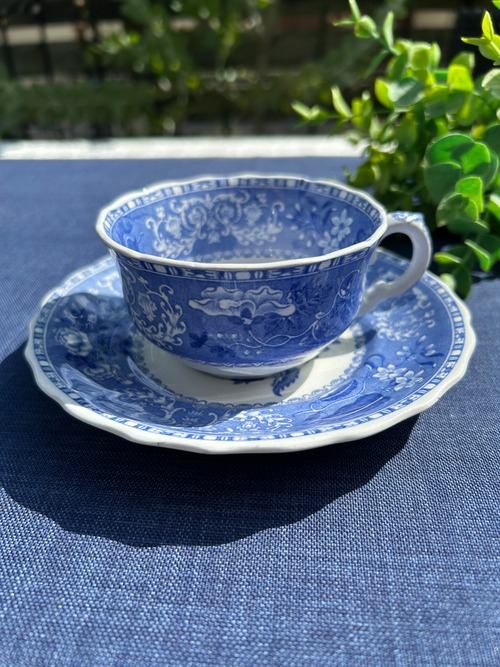 SPODE社　ブルーカミラ　カップアンドソーサー（Copeland/post Copeland mix)）